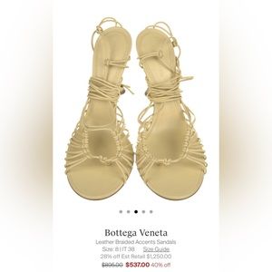 Bottega Veneta Leather Braided Accent Sandals